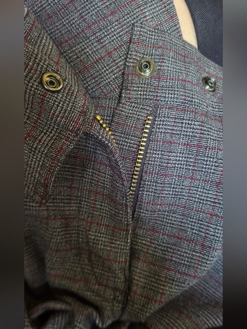 Serious Vintage Gray Tweed Straight-Leg Trousers Sz7 Jr - Picture 8 of 10